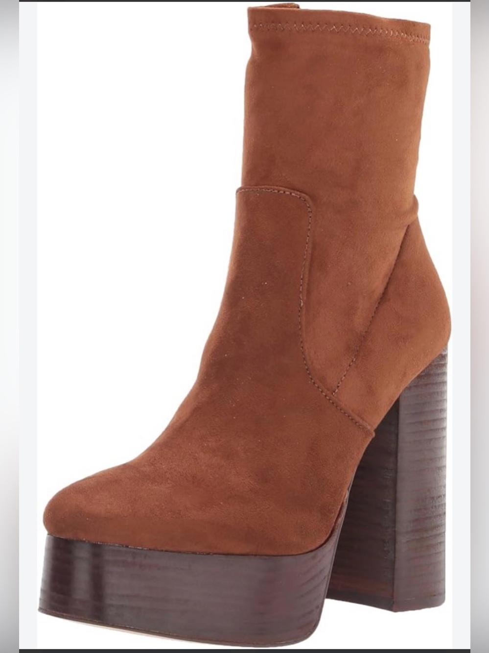 Steve Madden Brown Suede Platform Ankle Boot